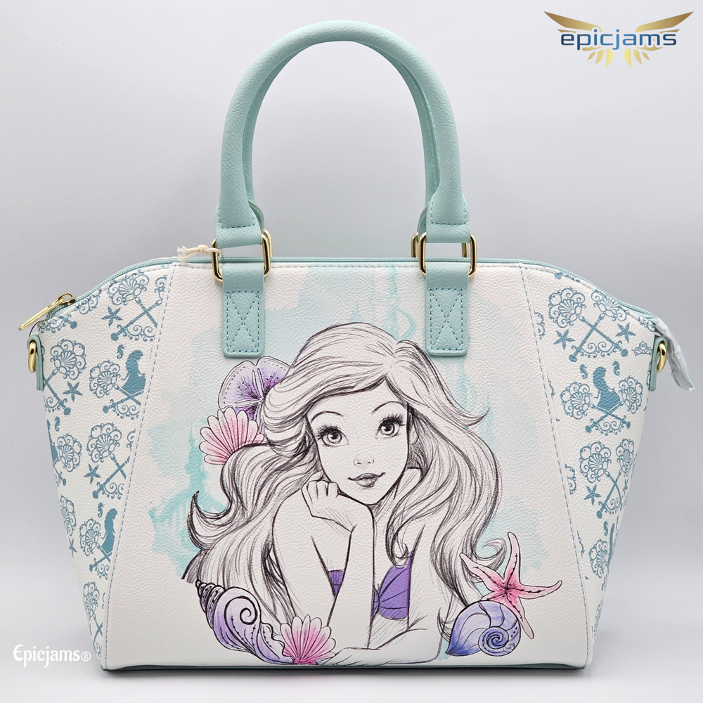 Loungefly Disney The Little Mermaid Blue Watercolor Satchel Bag